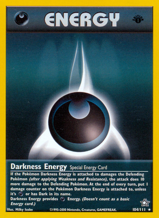 Darkness Energy 104/111 Rare | Neo Genesis | Pokemon Card