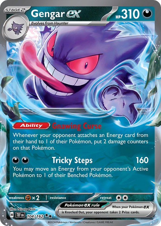Gengar ex 104/162 Double Rare | Temporal Forces | Pokemon Card