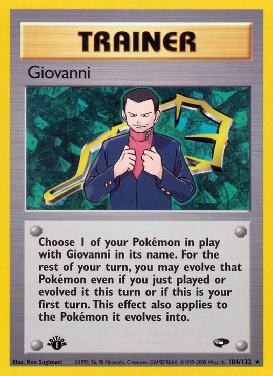 Giovanni 104/132 Rare | Gym Challenge | Pokemon Card