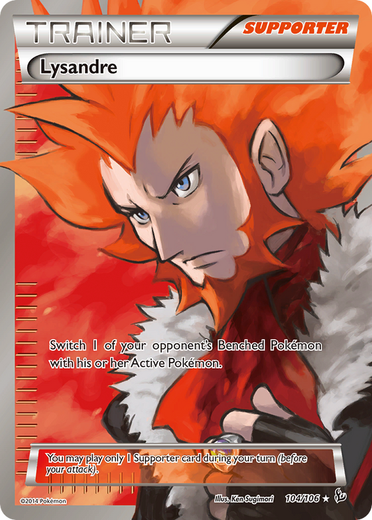 Lysandre 104/106 Rare Ultra | Flashfire | Pokemon Card