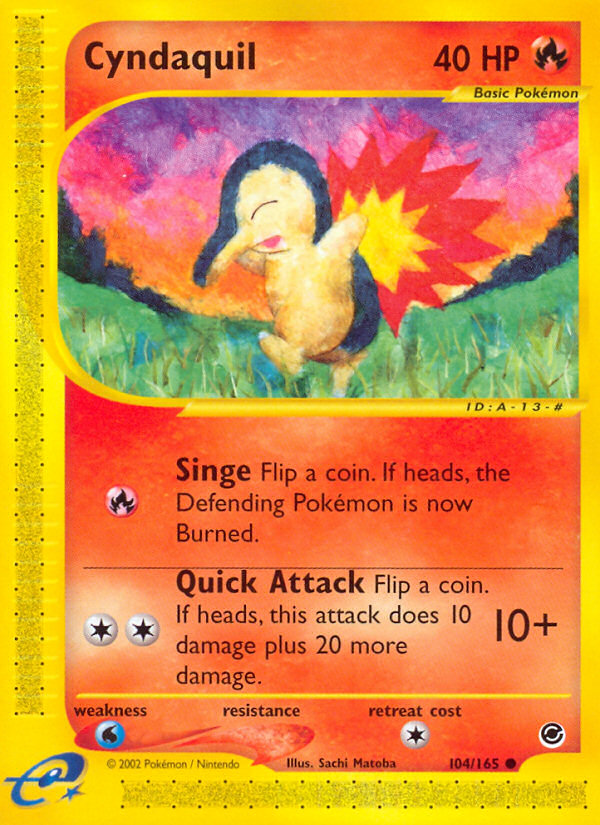 Cyndaquil 104/165 Common | Expedition Base Set | Pokemon Card