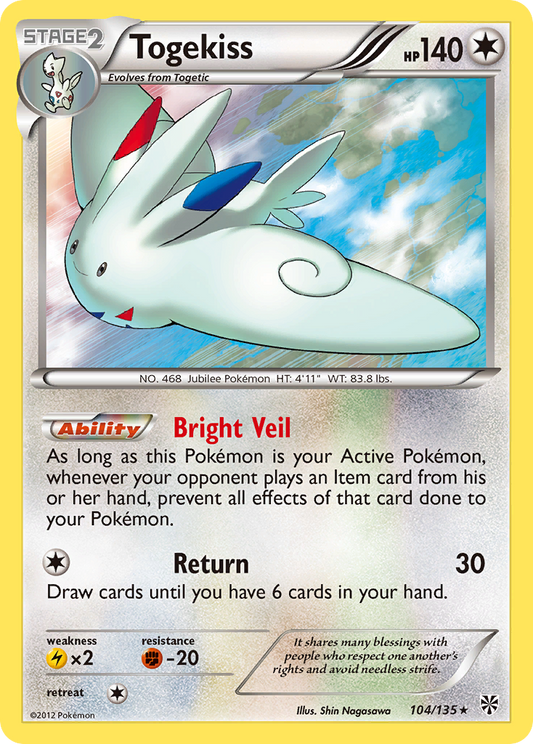 Togekiss 104/135 Rare Holo | Plasma Storm | Pokemon Card
