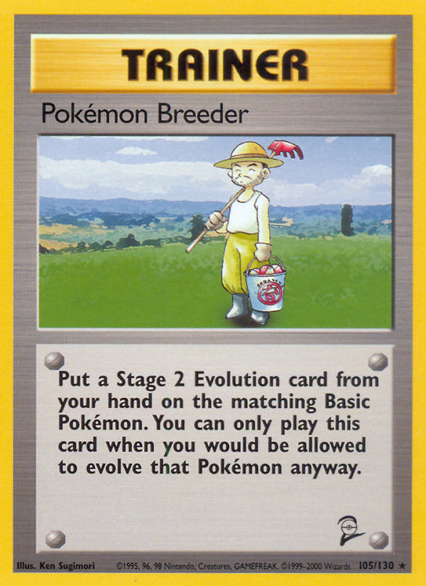 Pokémon Breeder 105/130 Rare | Base Set 2 | Pokemon Card