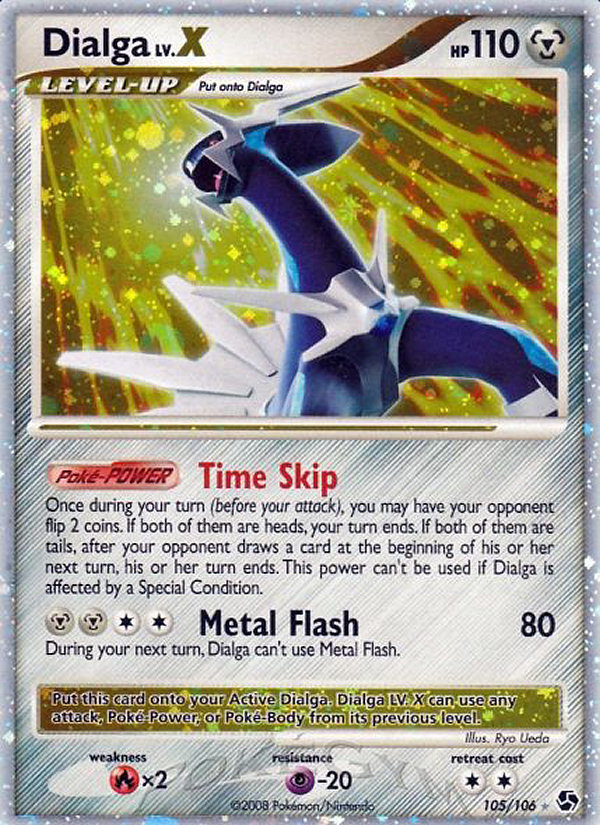 Dialga LV.X 105/106 Rare Holo LV.X | Great Encounters | Pokemon Card