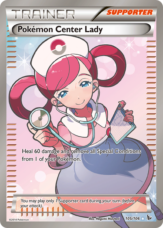 Pokémon Center Lady 105/106 Rare Ultra | Flashfire | Pokemon Card