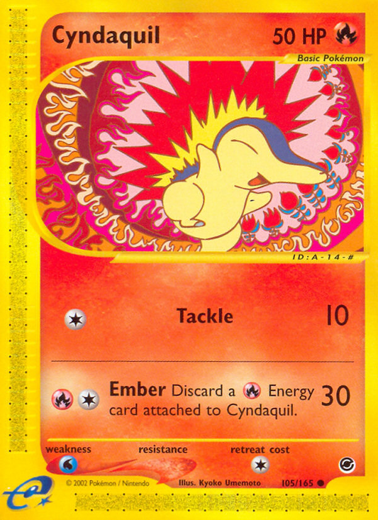 Cyndaquil 105/165 Common | Expedition Base Set | Pokemon Card