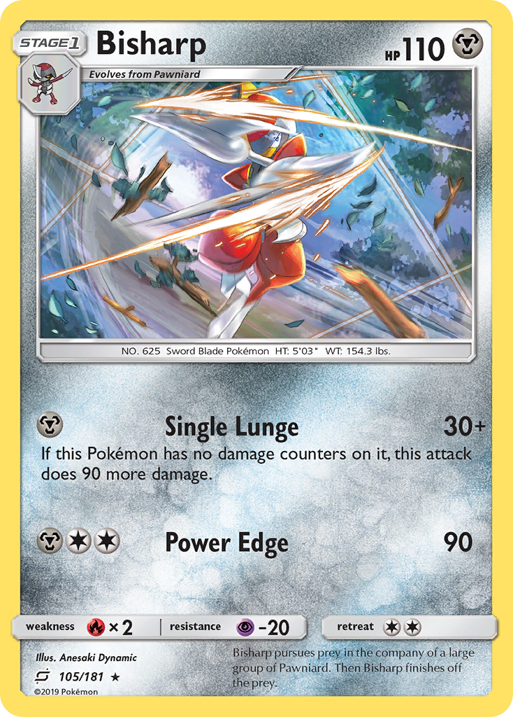 Bisharp 105/181 Rare | Team Up | Pokemon Card