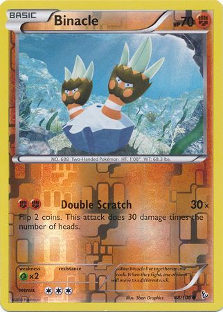 Binacle 48/106 Reverse Holo | Flashfire | Pokemon Card
