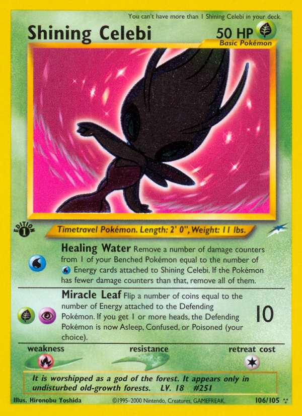 Shining Celebi 106/105 Rare Shining | Neo Destiny | Pokemon Card