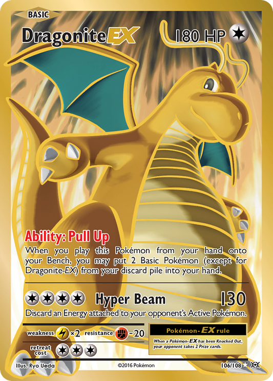 Dragonite-EX 106/108 Rare Ultra | Evolutions | Pokemon Card