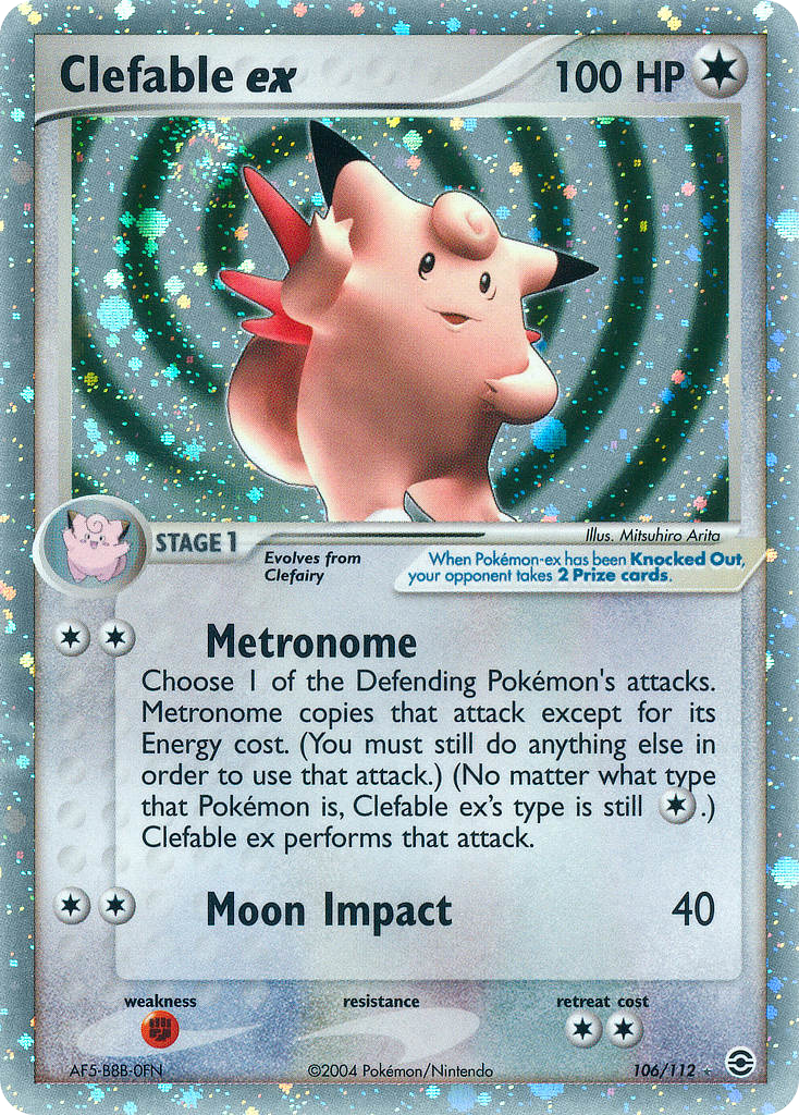 Clefable ex 106/112 Rare Holo EX | FireRed & LeafGreen | Pokemon Card