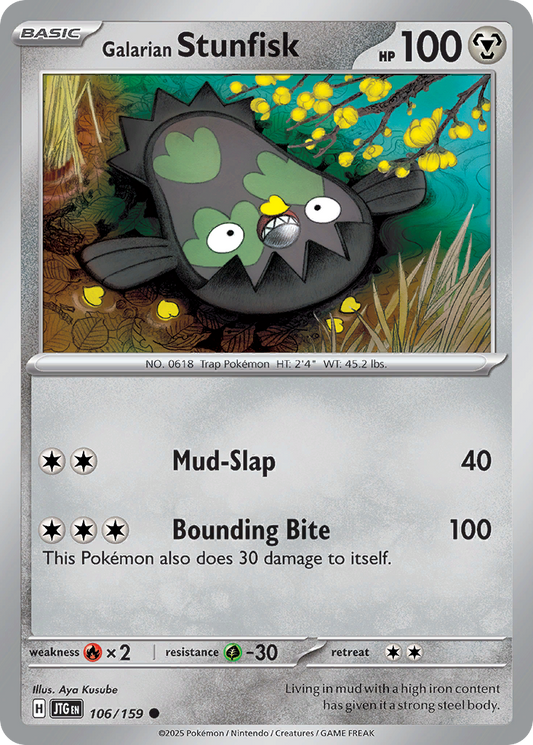 Galarian Stunfisk 106/159 Common | Journey Together | Pokemon Card