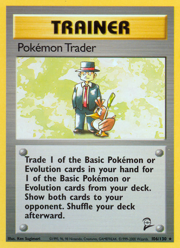 Pokémon Trader 106/130 Rare | Base Set 2 | Pokemon Card