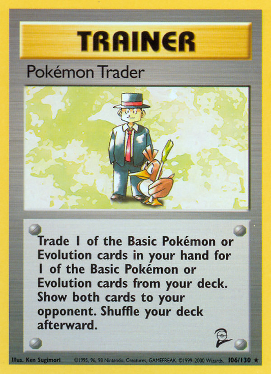 Pokémon Trader 106/130 Rare | Base Set 2 | Pokemon Card