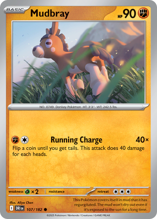 Mudbray 107/182 Common | Destined Rivals | Pokemon Card