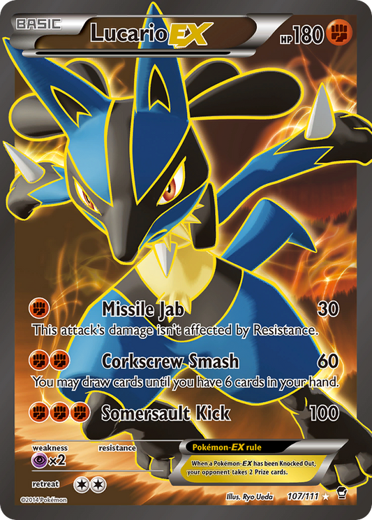Lucario-EX 107/111 Rare Ultra | Furious Fists | Pokemon Card