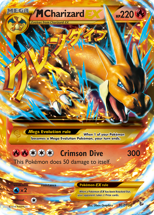 M Charizard-EX 107/106 Rare Secret | Flashfire | Pokemon Card
