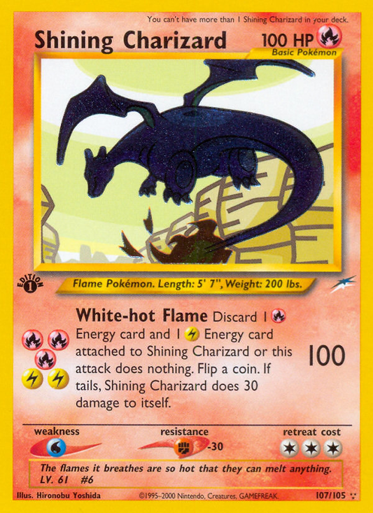 Shining Charizard 107/105 Rare Shining | Neo Destiny | Pokemon Card