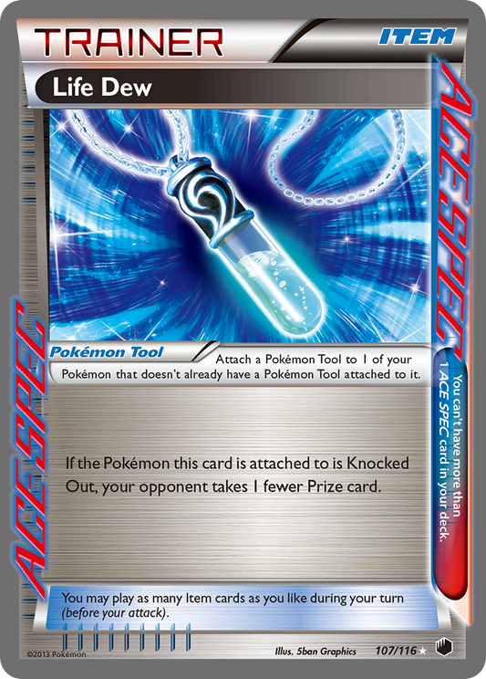 Life Dew 107/116 Rare ACE | Plasma Freeze | Pokemon Card