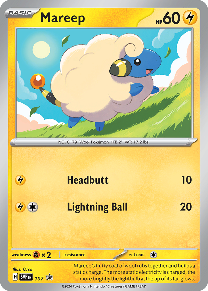 Mareep #107 Promo | Scarlet & Violet Black Star Promos | Pokemon Card