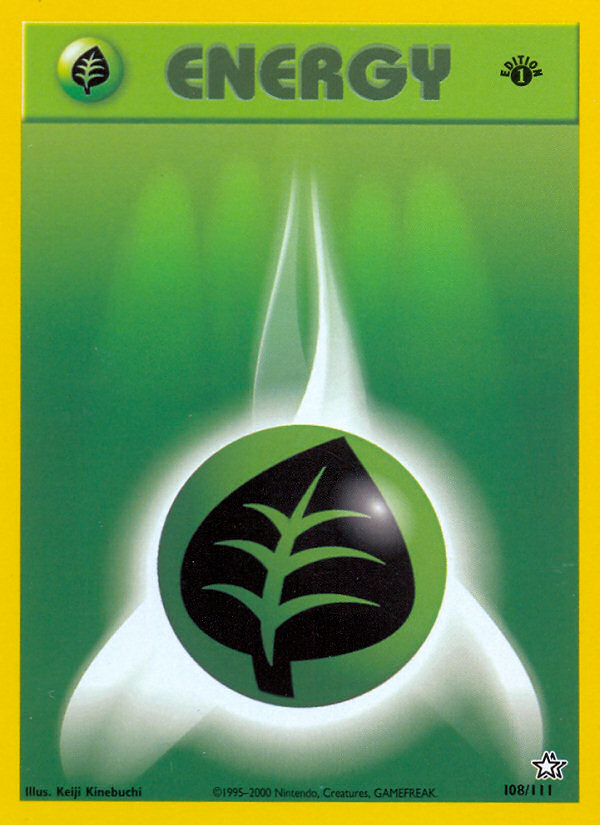 Grass Energy 108/111  | Neo Genesis | Pokemon Card