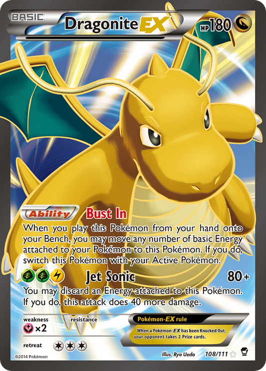 Dragonite-EX 108/111 Rare Ultra | Furious Fists | Pokemon Card
