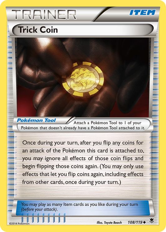 Trick Coin 108/119 Uncommon | Phantom Forces | Pokemon Card