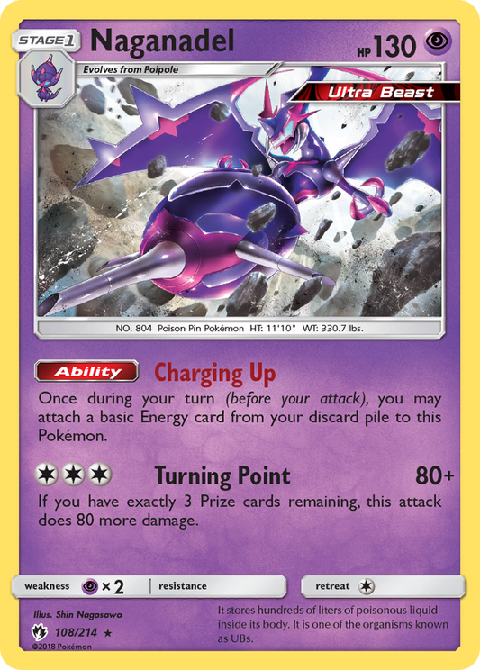 Naganadel 108/214 Rare Holo | Lost Thunder | Pokemon Card