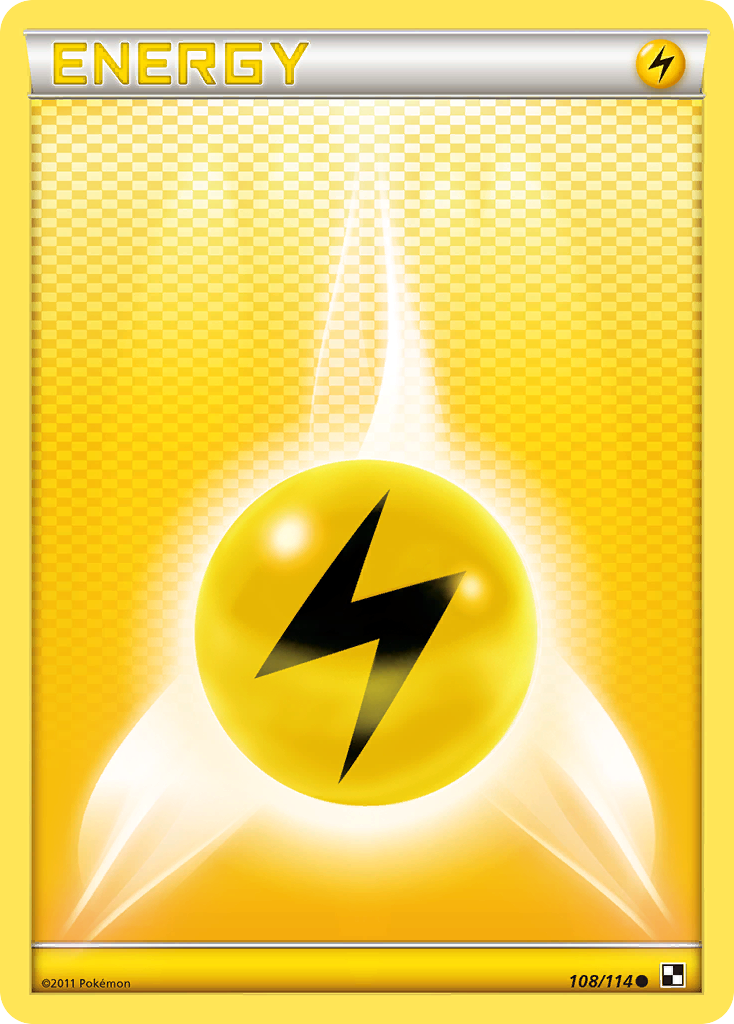 Lightning Energy 108/114 Common | Black & White | Pokemon Card