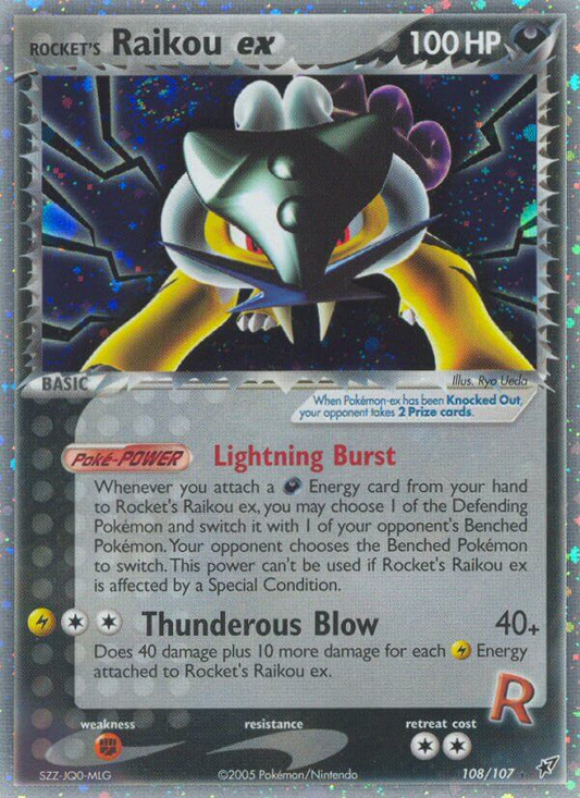 Rocket's Raikou ex 108/107 Rare Secret | Deoxys | Pokemon Card