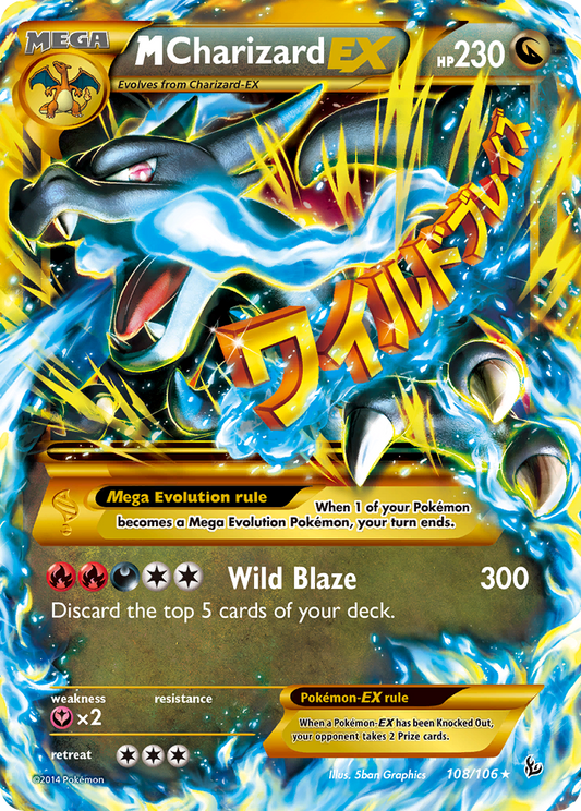 M Charizard-EX 108/106 Rare Secret | Flashfire | Pokemon Card