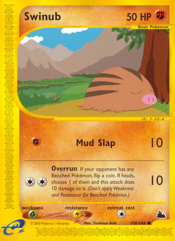 Swinub 108/144 Common | Skyridge | Pokemon Card