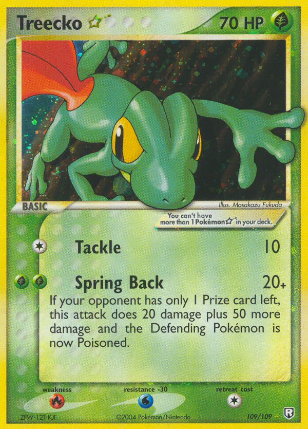 Treecko ★ 109/109 Rare Holo Star | Team Rocket Returns | Pokemon Card