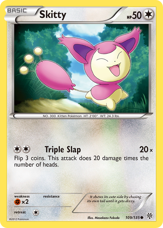 Skitty 109/135 Common | Plasma Storm | Pokemon Card
