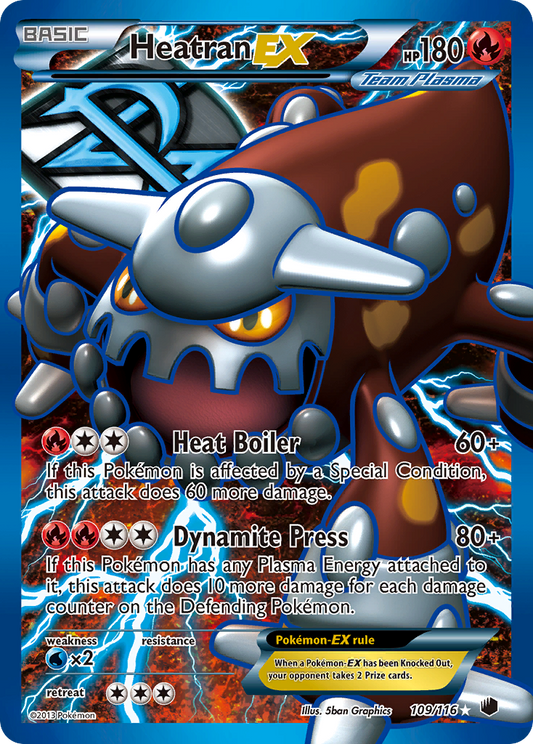 Heatran-EX 109/116 Rare Ultra | Plasma Freeze | Pokemon Card