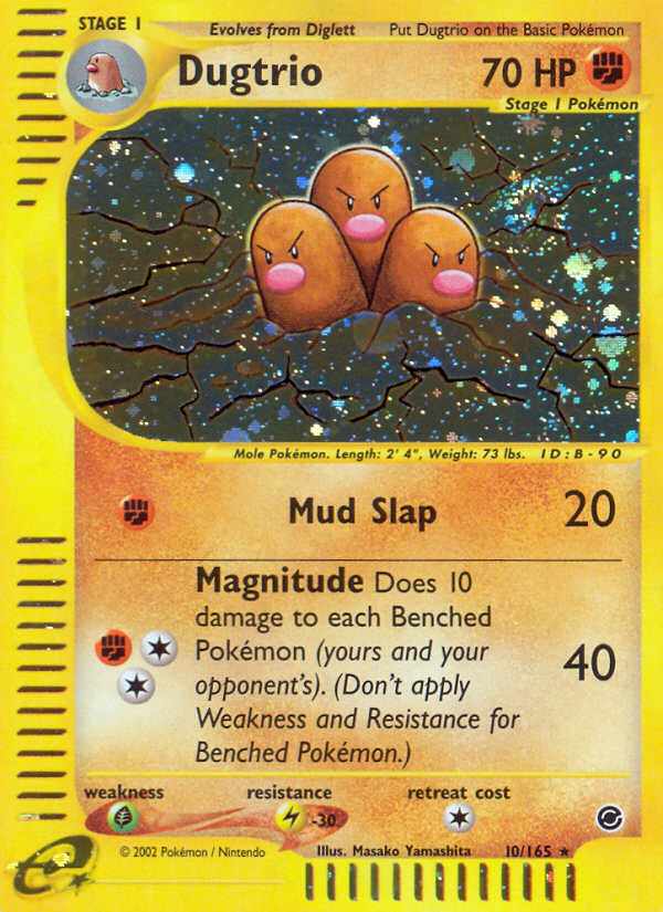 Dugtrio 10/165 Rare Holo | Expedition Base Set | Pokemon Card
