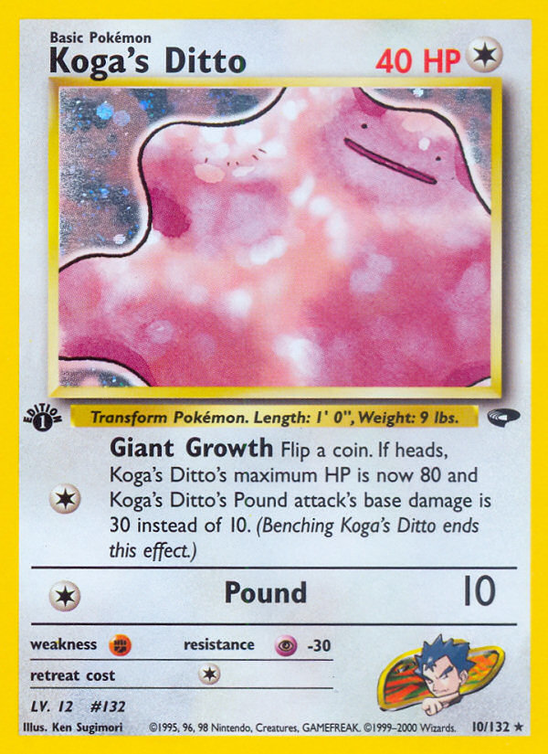 Koga's Ditto 10/132 Rare Holo | Gym Challenge | Pokemon Card