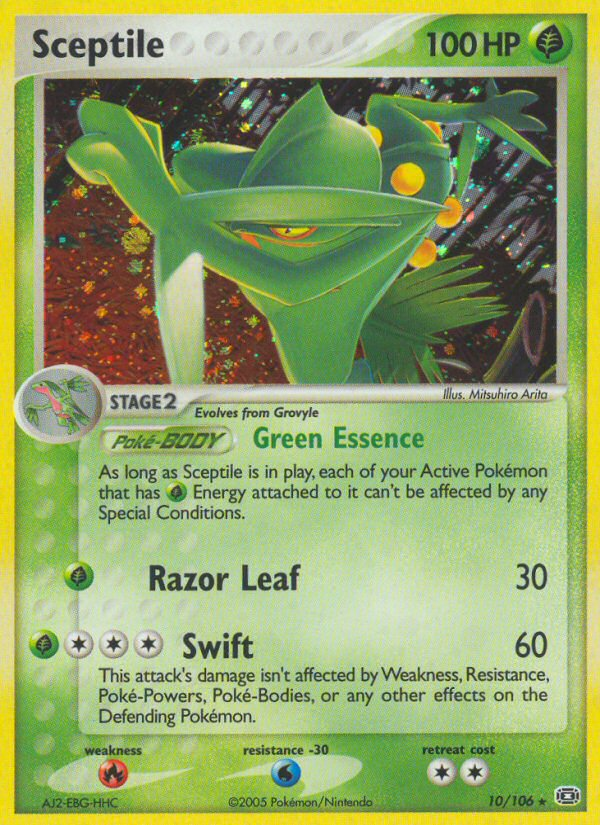 Sceptile 10/106 Rare Holo | Emerald | Pokemon Card