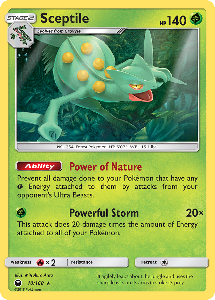 Sceptile 10/168 Rare | Celestial Storm | Pokemon Card