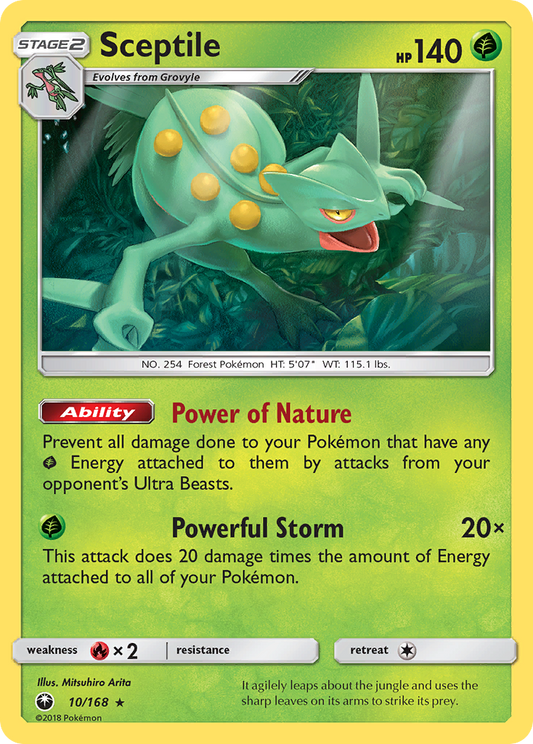 Sceptile 10/168 Rare | Celestial Storm | Pokemon Card
