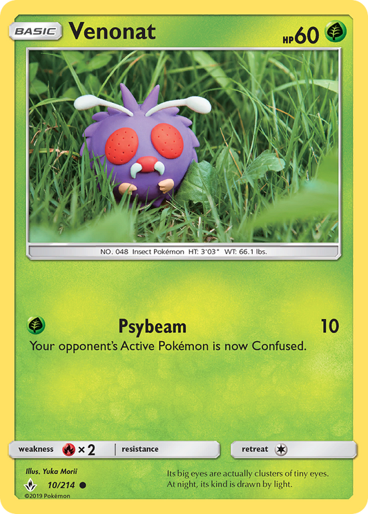 Venonat 10/214 Common | Unbroken Bonds | Pokemon Card