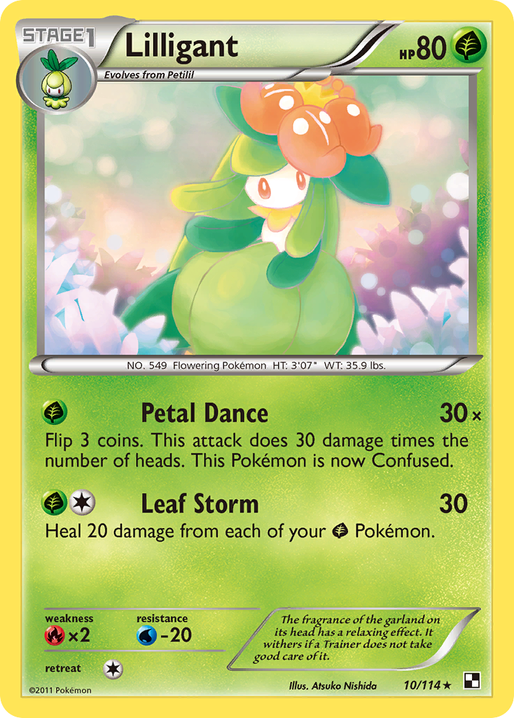 Lilligant 10/114 Rare | Black & White | Pokemon Card