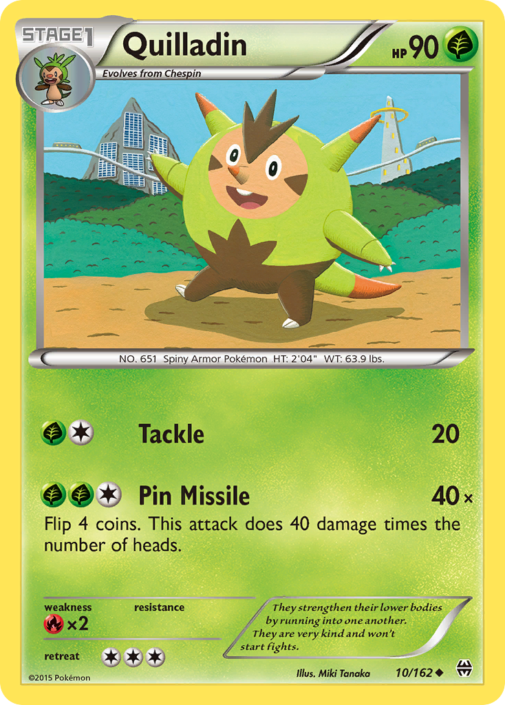 Quilladin 10/162 Uncommon | BREAKthrough | Pokemon Card