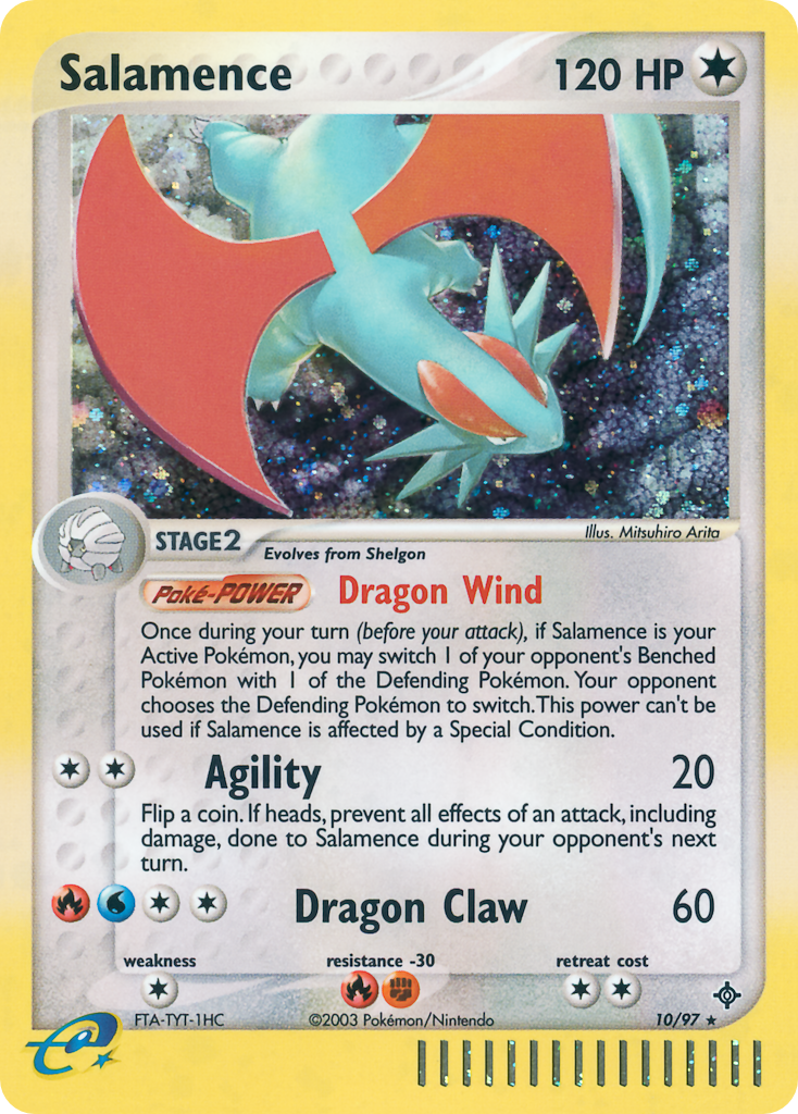 Salamence 10/97 Rare Holo | Dragon | Pokemon Card