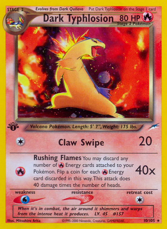 Dark Typhlosion 10/105 Rare Holo | Neo Destiny | Pokemon Card