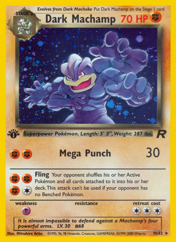 Dark Machamp 10/82 Rare Holo | Team Rocket | Pokemon Card