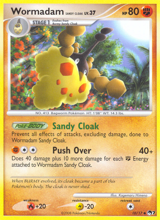 Wormadam Sandy Cloak 10/17 Uncommon | POP Series 7 | Pokemon Card