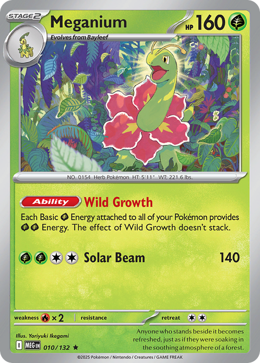 Meganium 10/132 Rare | Mega Evolution | Pokemon Card