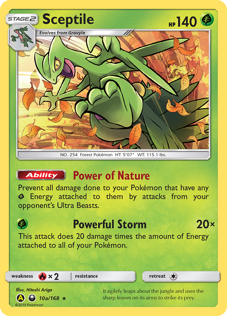 Sceptile 10a/168 Rare Holo | Celestial Storm | Pokemon Card