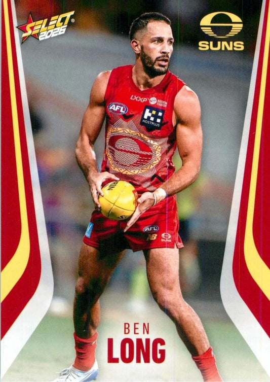 Ben Long #110 Gold Coast Suns | 2026 Select AFL Footy Stars | Trading Card